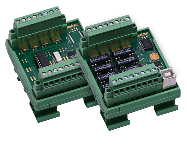 USB Module with Option for 8 Relay Outputs or 8 Optocoupler Inputs