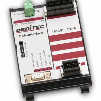 RO-CAN-16*A/D-4*D/A module with 16 * A/D inputs and 4 * D/A outputs