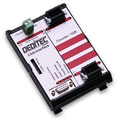 RO-CAN top-hat rail module with inputs for 2/4 incremental encoders