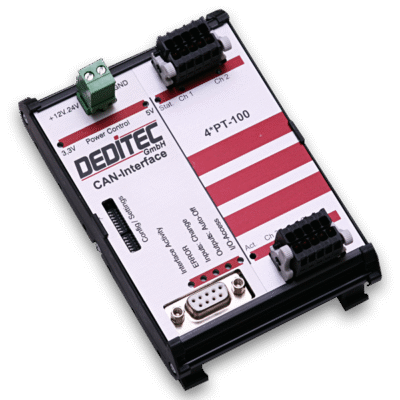 RO-CAN module with 4/8 * PT100 inputs (galvanically isolated)