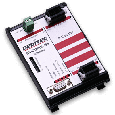 RO-SER RS-232/RS-485 Counter Modul mit 8 Eingangszählern und 2 Ausgangszählern