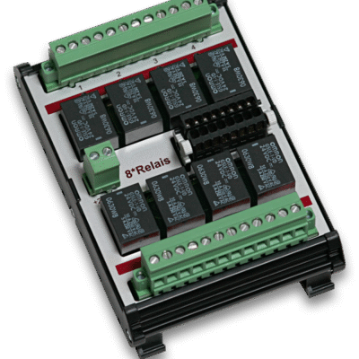 8-fold relay power module (UM switch, 40 V / 10 A) with control option for relays/optocouplers