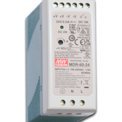 24V/2A power supply unit for top-hat rail mounting