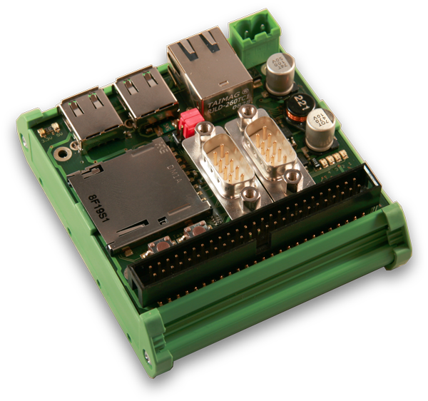 Compact DIN Rail Module “E-BASE-1010” with ARM9 Processor