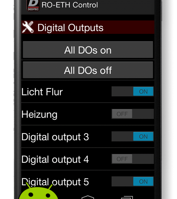 Remotely control Ethernet I/O module via smartphone app
